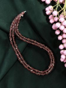 Elegant 2 Layer Crystal Necklace with Metal Pendant for Women | Stylish Layered Party Wear Fashion Jewellery Necklace