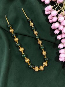 Brand Green Agate Beads Necklace with Traditional Nakshi Balls, 25 Inch Handmade Ethnic Jewellery, Elegant Party Wear & Wedding Necklace for Women
