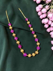 Elegant Green Crystal Necklace with Pearl Mugappu for Women | Traditional Party Wear Ethnic Fashion Jewellery