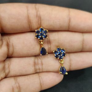 Elegant Pearl Drop Stud Earrings for Women | Gold Finish Floral Pearl Designer Party Wear Fashion Jewellery
