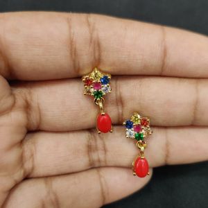 Elegant Blue Crystal Drop Stud Earrings for Women