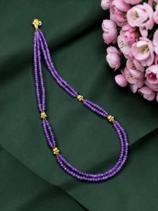 Elegant Pink Monalisa Beads Necklace with Japanese Beads 18 Inches for Women | Designer Party Wear Fashion Jewellery