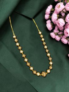 Elegant Pink Monalisa Beads Necklace with Japanese Beads 18 Inches for Women | Designer Party Wear Fashion Jewellery