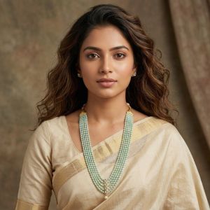 Elegant Zircon Bead 5 Layer Necklace with Mixed Pearls for Women | Designer Party Wear Ethnic Statement Jewellery