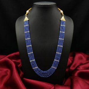 Elegant Zircon Bead 5 Layer Necklace with Mixed Pearls for Women | Designer Party Wear Ethnic Statement Jewellery