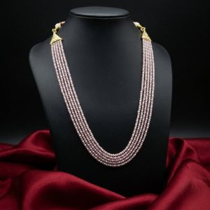 Elegant Zircon Bead 5 Layer Necklace with Mixed Pearls for Women | Designer Party Wear Ethnic Statement Jewellery