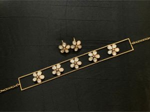 Luxury Moissanite Diamond Choker Necklace for Women | Elegant Bridal Wedding Party Wear Statement Jewellery