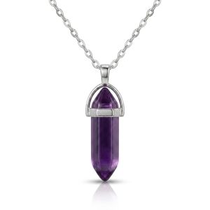 Navrabeads Purple Pencil Pendant Necklace for Women & Girls | Stainless Steel and Anti Tarnish |Trendy Gen Z Aesthetic Statement Chain Jewellery for Daily Wear, Layering & Gifting