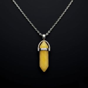 Navrabeads Yellow Pencil Pendant Necklace for Women & Girls | Stainless Steel and Anti Tarnish |Trendy Gen Z Aesthetic Statement Chain Jewellery for Daily Wear, Layering & Gifting