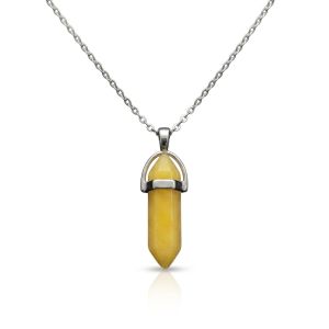 Navrabeads Yellow Pencil Pendant Necklace for Women & Girls | Stainless Steel and Anti Tarnish |Trendy Gen Z Aesthetic Statement Chain Jewellery for Daily Wear, Layering & Gifting