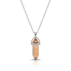 Navrabeads Orange Pencil Pendant Necklace for Women & Girls | Stainless Steel and Anti Tarnish |Trendy Gen Z Aesthetic Statement Chain Jewellery for Daily Wear, Layering & Gifting