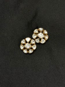 Navrabeads Premium Quality Moissanite Diamond Stud Earrings – White | Elegant Minimal Fashion Jewellery for Women & Girls | Daily Wear, Party & Gifting