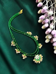 Elegant Purple Agate Beads Necklace with Antique Gold Spacers 20 Inches for Women | Designer Party Wear Statement Jewellery
