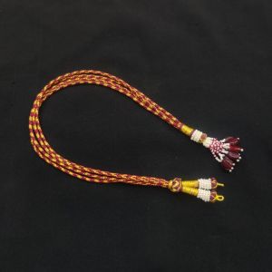 Back Rope (Adjustable), Maroon Dori With Pearl Tassels