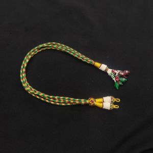 Back Rope (Adjustable), Green Dori With Pearl Tassels