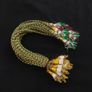 Back Rope (Adjustable), Green Dori With Pearl Tassels