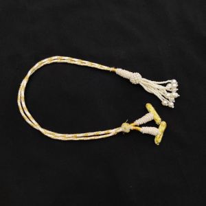 Shop Handmade Green and Yellow Dori with Bead Tassels for 3 and 5 Layer Necklaces. Adjustable jewellery cord for necklace making and repairs.