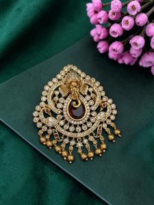 Matt finish Stone Pendant, Ganesha
