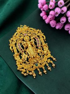 Navrabeads Antique Finish Perumal Pendant – Traditional Temple Jewellery Pendant Only for Women & DIY Jewellery Making