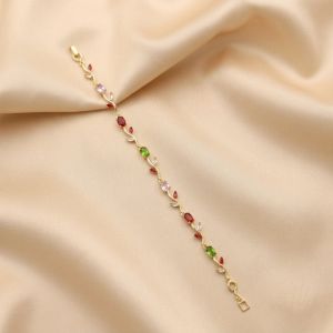 Navrabeads Trending Tulip Bracelet – MultiColour Stainless Steel | Fade-Resistant Fashion Bracelet for Women & Girls | 7 Inches