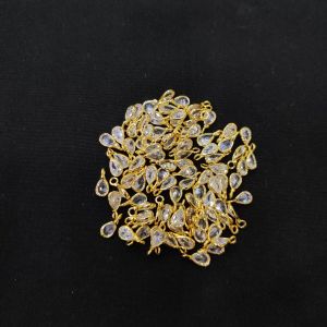 Navrabeads Zircon Drops White – Pack of 10 Pieces | Sparkling Jewellery Making Charms for Earrings, Necklaces & DIY Crafts