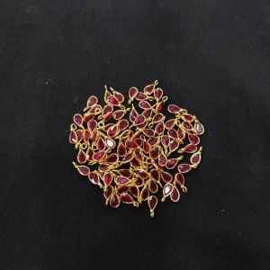 Navrabeads Zircon Drops Ruby Pink – Pack of 10 Pieces | Sparkling Jewellery Making Charms for Earrings, Necklaces & DIY Crafts