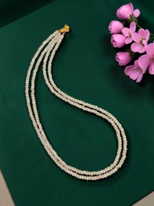 2 Layer Agate Necklace,White