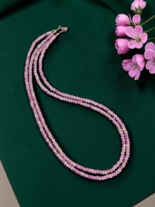 2 Layer Agate Necklace,Pink