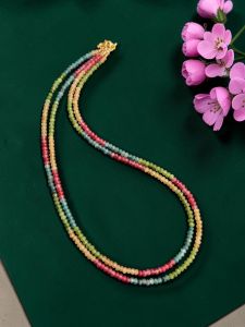 2 Layer Agate Necklace, Multi colour