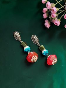 Navrabeads Onyx earrings