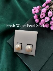 Fresh Water Pearl Stud, Cream 8mm