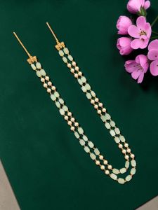 Swarovski Replica Pearl Necklace with Red colour Monalisa beads
