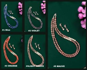 Navrabeads Monolisa Bead Necklace with Swarovski Replica Pearls – 10 Colour Variations