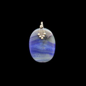 Natural Lace Agate Pendant for Women, Elegant Semi Precious Stone Pendant