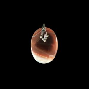 Natural Lace Agate Pendant for Women, Elegant Semi Precious Stone Pendant