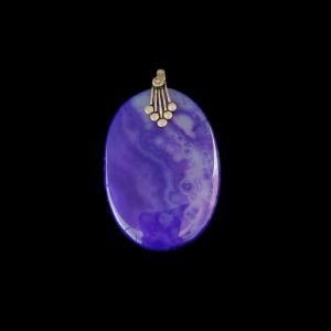Natural Lace Agate Pendant for Women, Elegant Semi Precious Stone Pendant