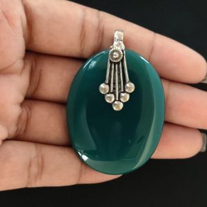 Natural Lace Agate Pendant for Women, Elegant Semi Precious Stone Pendant