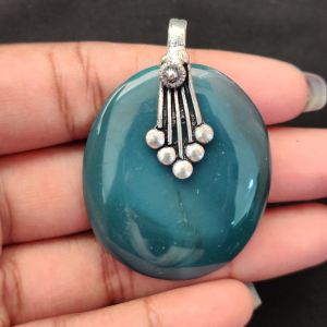 Natural Lace Agate Pendant for Women, Elegant Semi Precious Stone Pendant, Handmade Statement Jewellery for Daily Wear, Special Occasions & Gifting