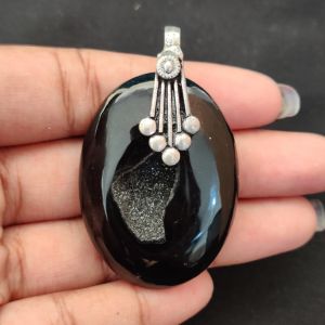 Natural Lace Agate Pendant for Women, Elegant Semi Precious Stone Pendant, Handmade Statement Jewellery for Daily Wear, Special Occasions & Gifting