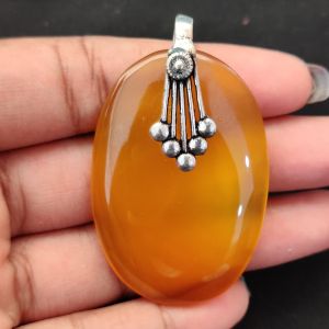 Natural Lace Agate Pendant for Women, Elegant Semi Precious Stone Pendant, Handmade Statement Jewellery for Daily Wear, Special Occasions & Gifting