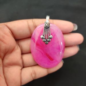 Natural Lace Agate Pendant for Women, Elegant Semi Precious Stone Pendant, Handmade Statement Jewellery for Daily Wear, Special Occasions & Gifting