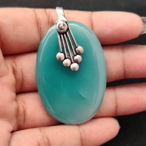 Natural Lace Agate Pendant for Women, Elegant Semi Precious Stone Pendant, Handmade Statement Jewellery for Daily Wear, Special Occasions & Gifting
