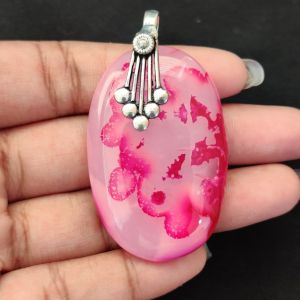 Natural Lace Agate Pendant for Women, Elegant Semi Precious Stone Pendant, Handmade Statement Jewellery for Daily Wear, Special Occasions & Gifting