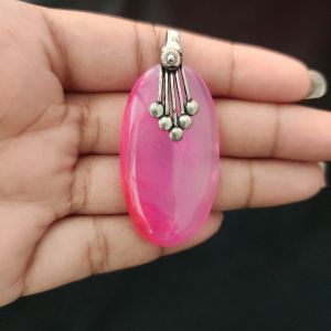 Natural Lace Agate Pendant for Women, Elegant Semi Precious Stone Pendant, Handmade Statement Jewellery for Daily Wear, Special Occasions & Gifting