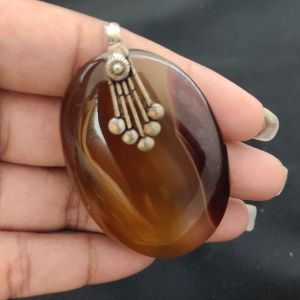 Natural Lace Agate Pendant for Women, Elegant Semi Precious Stone Pendant, Handmade Statement Jewellery for Daily Wear, Special Occasions & Gifting