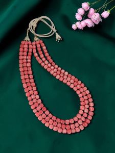 Navrabeads Square Agate Beads 6mm – 20 Inch 3 Layer Necklace | Approx. 150 Beads for Jewellery