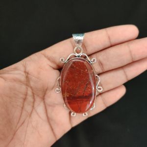 Navrabeads Premium Quality Natural Gemstone Red Jasper Pendant for Women