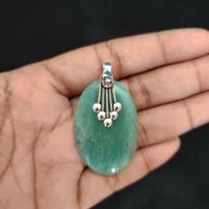 Navrabeads Premium Quality Natural Gemstone Amazonite Pendant for Women
