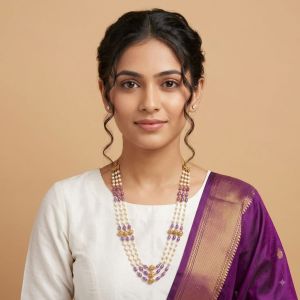 
Navrabeads Swarovski Replica Pearls with Quartz Beads Choker | Jewellery Styling Choker
