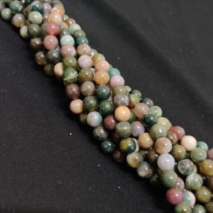 Navrabeads Indian Agate Stone Beads 8mm – 15 Inch String | Approx. 44–48 Beads for Jewellery Making